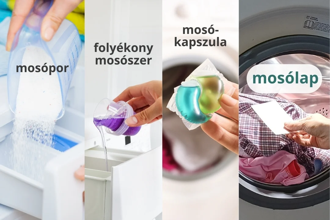 mosópor vagy folyékony mosószer kapszula mosólap összehasonlítása